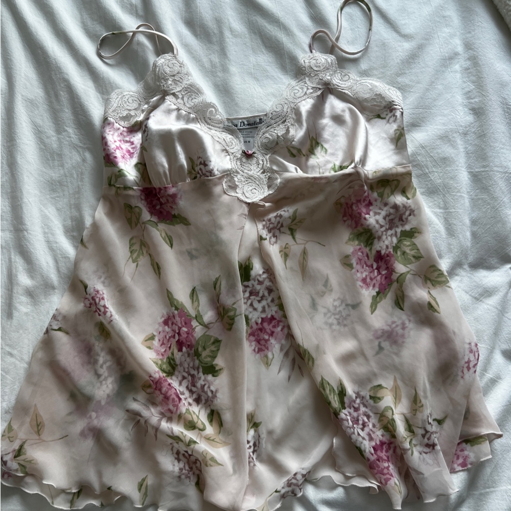 Linea Donatella Floral Lace Nightgown